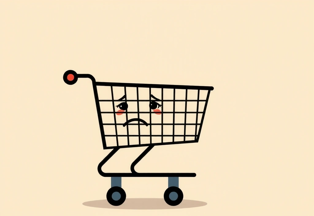 Empty shopping cart illustration